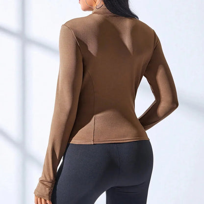 Women's Slim Fit Zip-Up Yoga Jacket | Wovetsa
