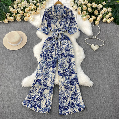 Floral Wide-Leg Jumpsuit | Wovetsa