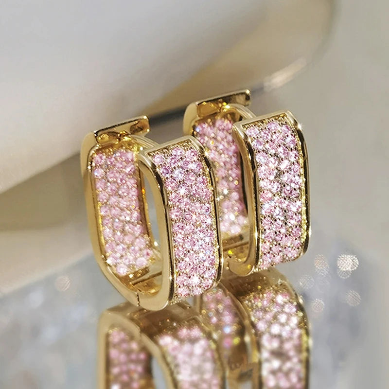 CZ Hoop Earrings | Wovetsa