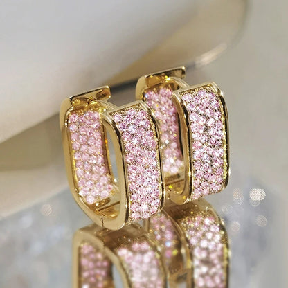 CZ Hoop Earrings | Wovetsa