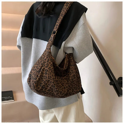 Leopard Print Retro Hobo Shoulder & Crossbody Bag | Wovetsa
