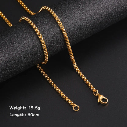 60cm Stainless Steel Chain Necklace | Wovetsa