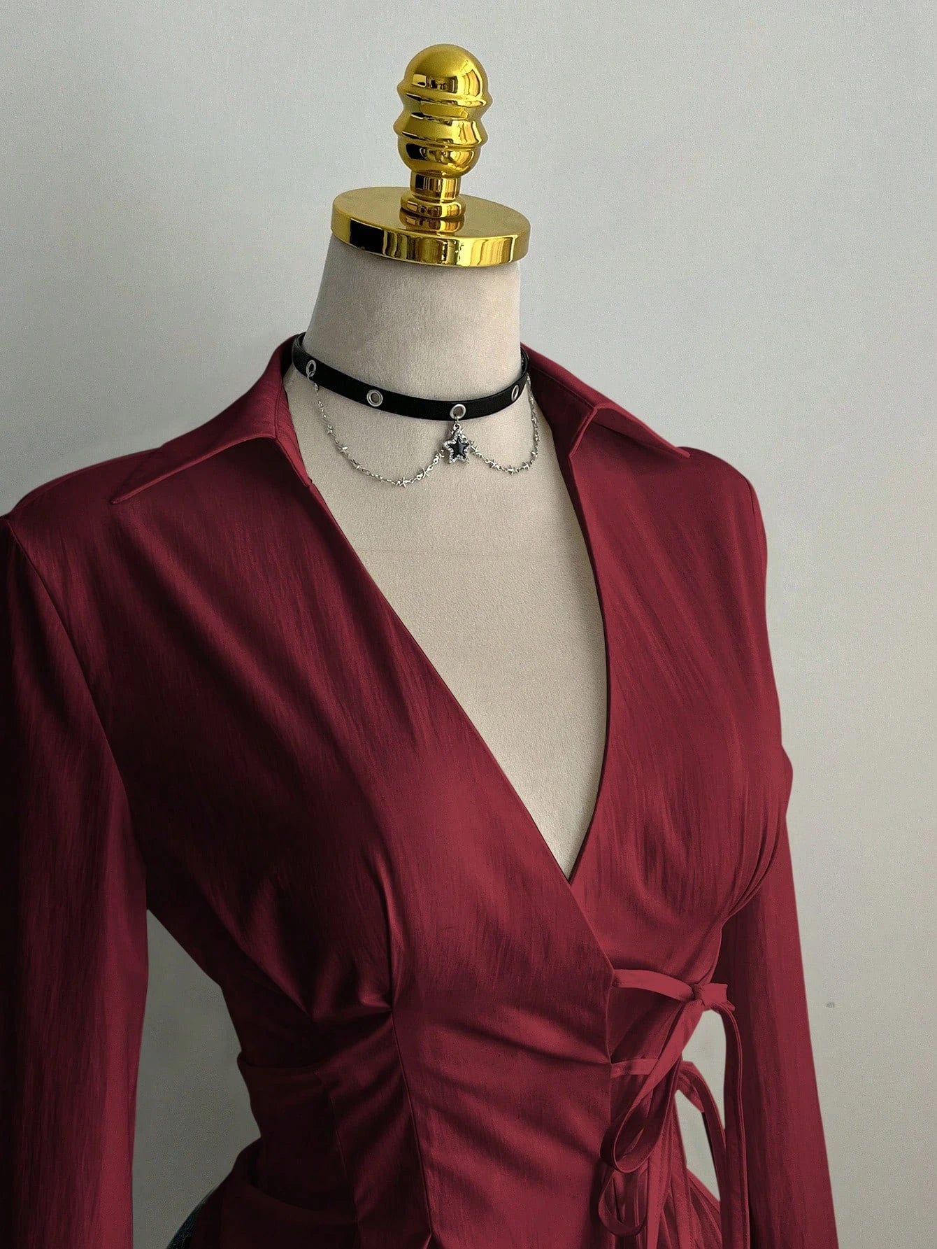 Side Strap Slim Fit Long Sleeve Shirt | Wovetsa