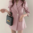 Casual Long Sleeve Suit Jacket Blazer Office Lady Spring Autumn Fashion Elegant Solid Outerwear Coat For Women 2023 Female