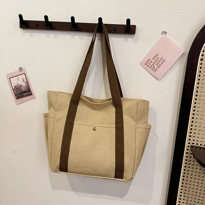 Canvas Shoulder Tote Bag | Wovetsa