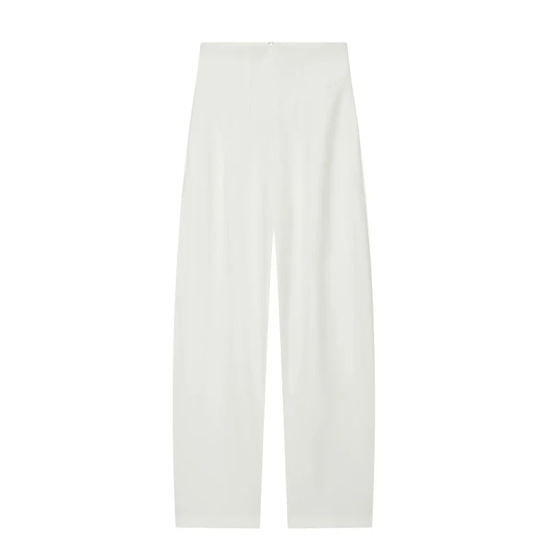 High Collar Slim Blazer & Wide Leg Trouser Set | Wovetsa