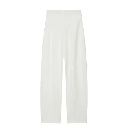 High Collar Slim Blazer & Wide Leg Trouser Set | Wovetsa