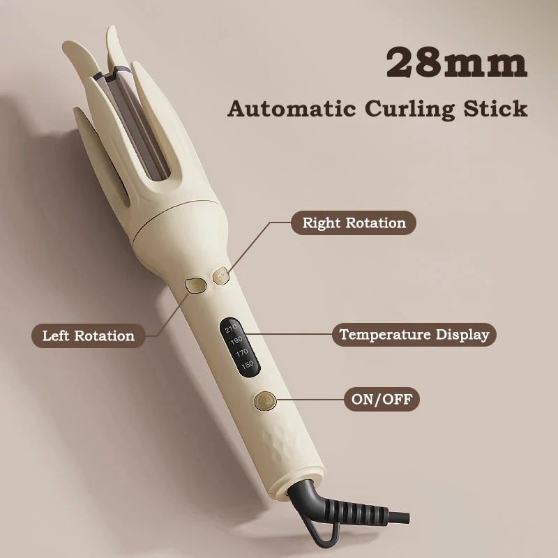 Automatic 28mm Negative Ion Hair Curler | Wovetsa