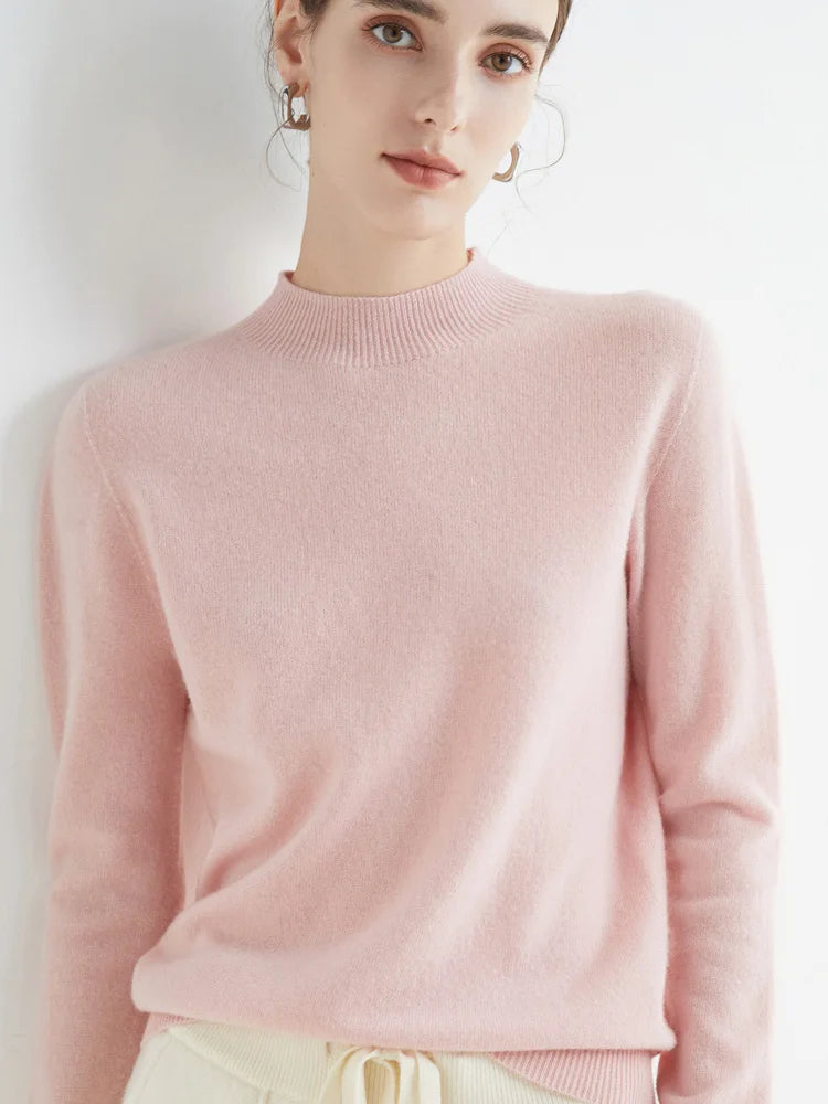 Mock Neck Pullover Sweater | Wovetsa