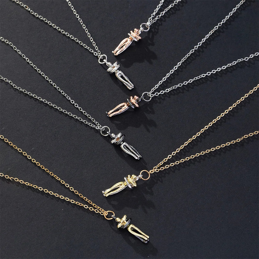 Hug Pendant Necklace for Couples | Wovetsa