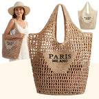 Handwoven Straw Beach Tote | Wovetsa