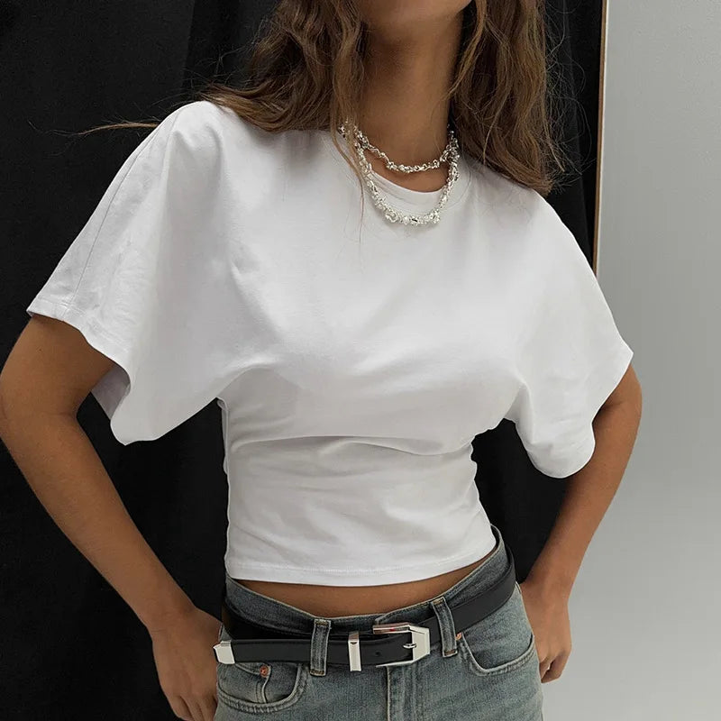 Cropped Corset T-Shirt | Wovetsa