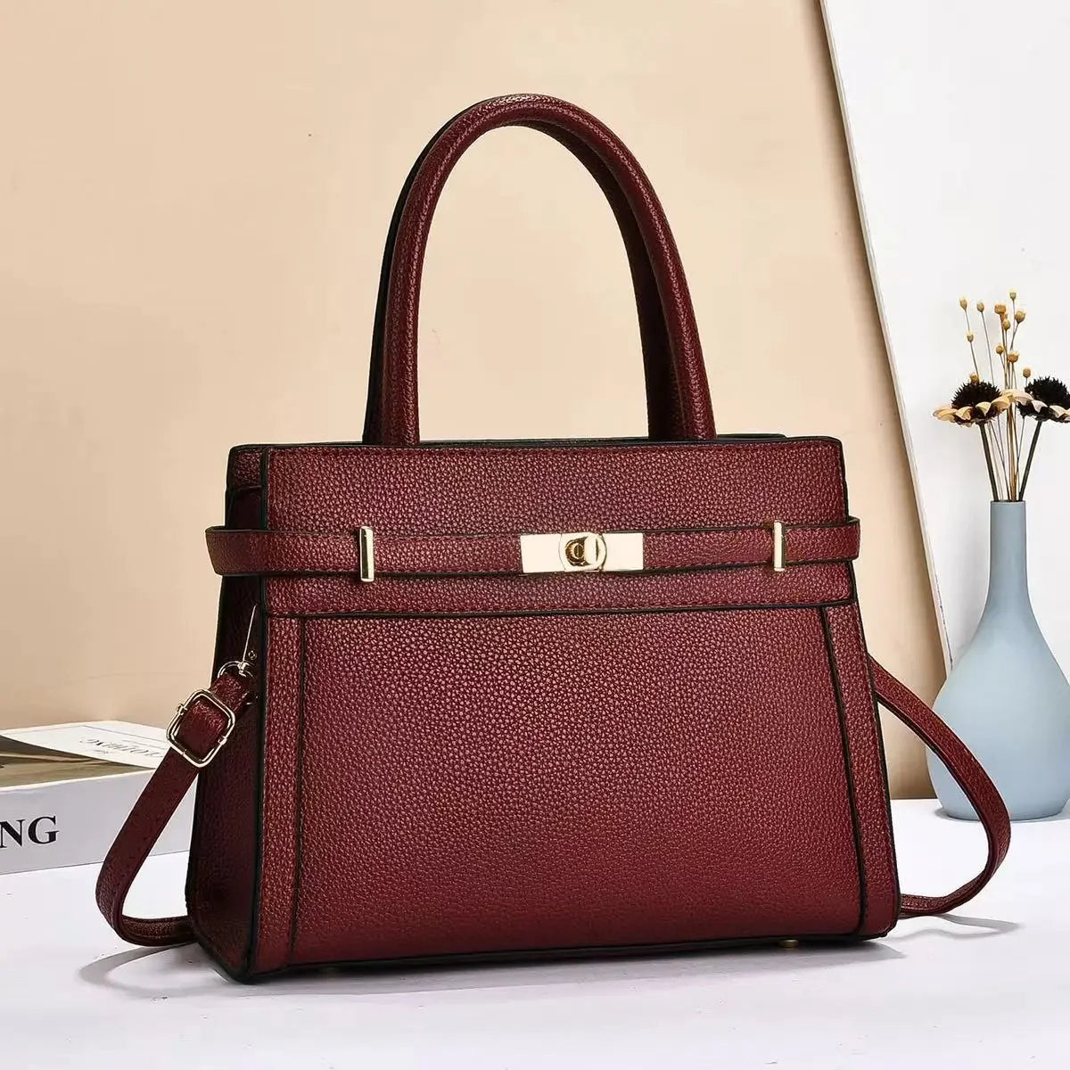 Minimalist PU Leather Crossbody Bag | Wovetsa