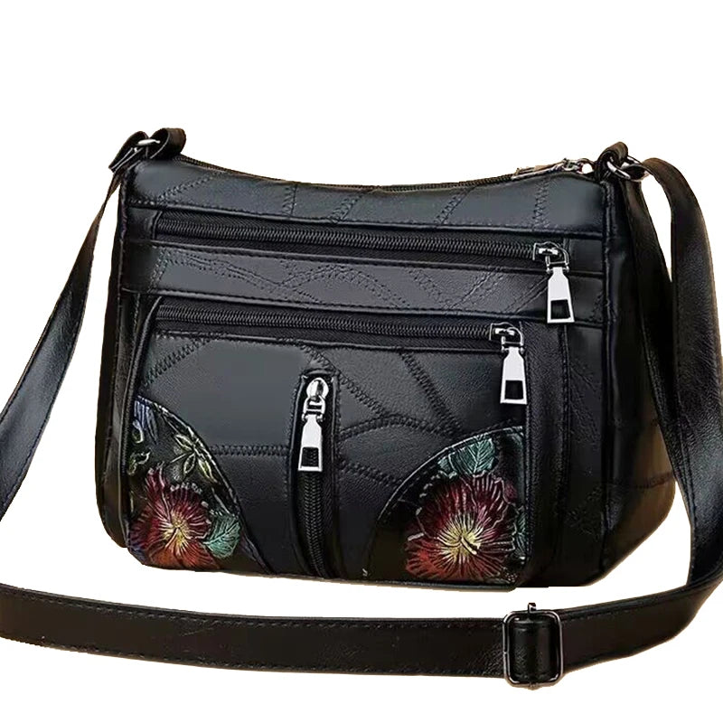 Floral Print Crossbody Tote Bag | Wovetsa