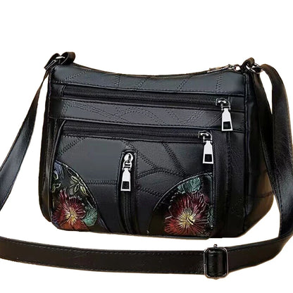 Floral Print Crossbody Tote Bag | Wovetsa